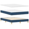 vidaXL LED Box Spring Bed with Mattress Blue 62.99 x 78.74 in Fabric