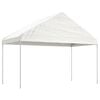 vidaXL Gazebo With Roof White Polyethylene, galvanized steel Large