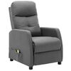 vidaXL Electric Massage Recliner Light Gray Fabric