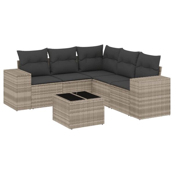 vidaXL Garden Sofa Set Light gray