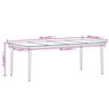 vidaXL Garden Dining Set Grey PE Rattan Large Seats Many