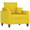 vidaXL Sofa Set Light Yellow Polyester, Metal, Textilene, Foam, Plywood