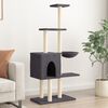 vidaXL Cat Tree Dark Grey Engineered wood, plush, sisal Medium Cat Tree