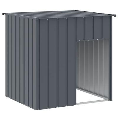 vidaXL Dog House with Roof Anthracite 43.3"x40.6"x42.9" Galvanized Steel