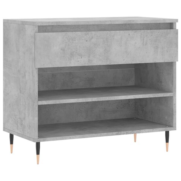 vidaXL Shoe Cabinet Concrete Grey Engineered wood, Metal Medium