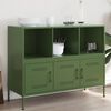 vidaXL Sideboard Olive green Cold-rolled steel Medium Adjustable Feet