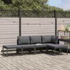vidaXL Garden Sofa Set Grey and Anthracite PE Rattan and Steel Standard