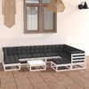 vidaXL Outdoor Lounge Set White, Anthracite