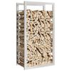 vidaXL Firewood Rack 19.7"x11"x37" Stainless Steel