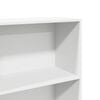 vidaXL Bookcase White Engineered Wood Standard Bookcase Rectangular
