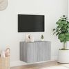 vidaXL TV Wall Cabinet Gray sonoma Engineered wood 23.6 x 13.8 x 16.1 in