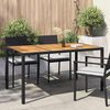 vidaXL Garden Dining Table Black 59.06 x 35.43 x 29.53 in Poly Rattan