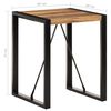 vidaXL Dining Table Black Solid Acacia Wood Compact Industrial