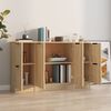 vidaXL Sideboard Set of 3 Sonoma oak Engineered wood Medium Sideboard