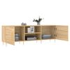 vidaXL TV Cabinet with Shelf with Storage with Door Sonoma Oak Large Engineered wood, Iron