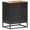 vidaXL Bedside Cabinet Rough Mango Wood, Natural Cane