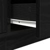 vidaXL TV Cabinet Black Oak Engineered wood Large TV Cabinet