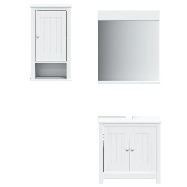 vidaXL Bathroom Furniture Set White