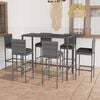 vidaXL Garden Bar Set Grey, Anthracite