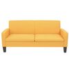 vidaXL Sofa Yellow Polyester 2-seater Removable Covers Sofa