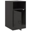 vidaXL Bedside Cabinet Black Cold-rolled steel Bedside Cabinet