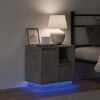 vidaXL Bedside Cabinet Concrete Grey 19.69 x 13.58 x 19.69 in
