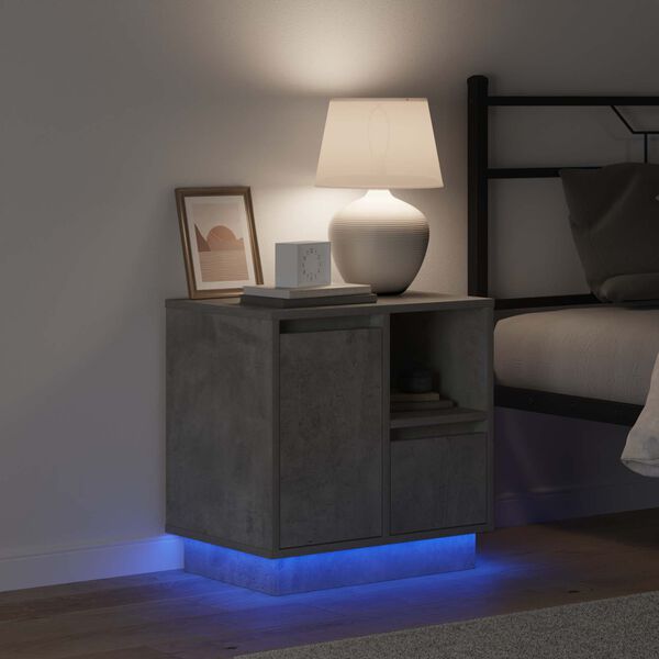 vidaXL Bedside Cabinet Concrete Grey 19.69 x 13.58 x 19.69 in