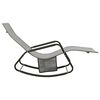 vidaXL Sun Lounger Grey Steel frame, Textilene fabric Medium Sun Lounger