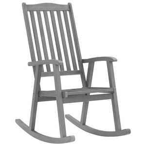 vidaXL Rocking Chair Grey Solid Acacia Wood Standard Durable