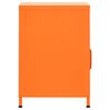 vidaXL Nightstand Set of 2 Orange Steel Medium Levelers Nightstand