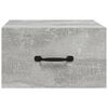 vidaXL Wall-mounted Bedside Cabinet Concrete Grey Engineered Wood