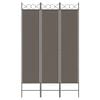 vidaXL 3-Panel Room Divider Anthracite 47.2"x78.7" Fabric