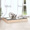 vidaXL Dog Bed Natural Wood Solid Pine Wood 40.0 x 29.1 x 3.5 in