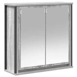 vidaXL Bathroom Wall Cabinet Grey Sonoma Engineered wood, Steel