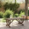 vidaXL Garden Coffee Table Burnt Wood Solid Fir Wood Medium Durable