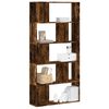vidaXL Bookcase Smoked Oak Engineered Wood Medium Bookcase Rectangular