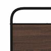 vidaXL Bed Frame Brown Oak Steel King Size Bed Frame Rectangular