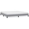 vidaXL Bed Frame Light Grey 100% Polyester, Plywood, Engineered Wood