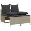 vidaXL Garden Sofa Set Light grey PE rattan Large Modular