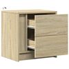 vidaXL Bedside Cabinet Set of 2 Sonoma oak Engineered wood Medium