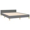 vidaXL Bed Frame With Headboard Dark Gray