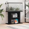 vidaXL Aquarium Stand Black Engineered wood Medium Sleek