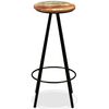 vidaXL Bar Stool Set of 4 Varied Reclaimed Wood Standard Industrial
