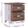 vidaXL Cabinet Set of 2 Brown and White Paulownia Wood and Plywood