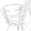 vidaXL Plant Stand Antique white Metal Medium Decorative Inlays