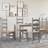 vidaXL Dining Set Panama Grey Solid pinewood Medium Durable Dining Set
