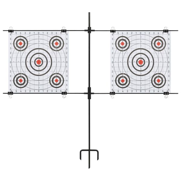 vidaXL Target Paper Stand with Shooting Papers 30.7"x29.9" Steel