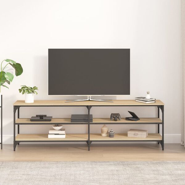 vidaXL TV Cabinet Sonoma Oak Engineered wood, iron Medium