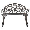 vidaXL Bistro Bench Bronze Cast Aluminum, Cast Iron Medium Sturdy