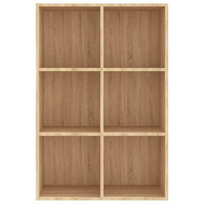 vidaXL Book Cabinet/Sideboard Sonoma Oak 26"x11.8"x38.5" Engineered Wood